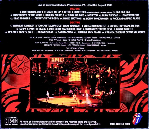 Rolling Stones/PA,USA 8.31.1989 Upgrade - Image 2