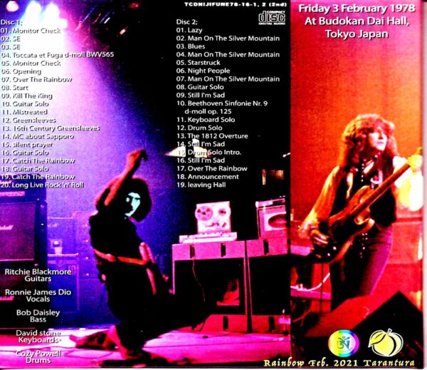 Rainbow/Tokyo Budokan Last Day 1978 Complete Edition Tokyo,Japan 2.3.1978 - Image 2