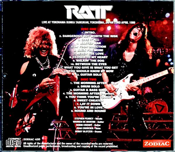 Ratt/Kanagawa,Japan 1986 Upgrade - Image 2