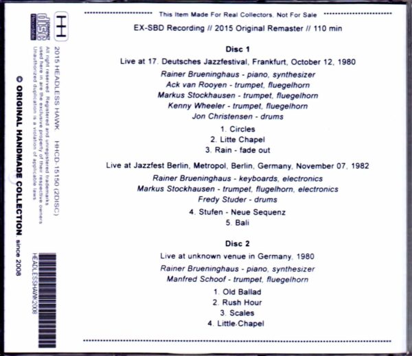 Rainer Bruninghaus,Kenny Wheeler/Germany 1980 & more - Image 2