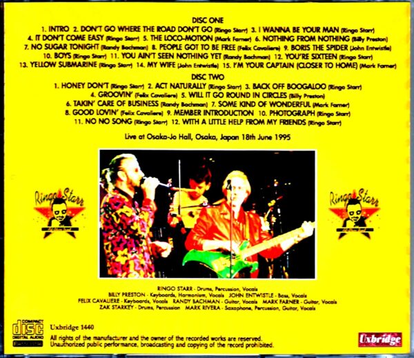 Ringo Starr All-Stars Band/Osaka,Japan 1995 DAT Master - Image 2