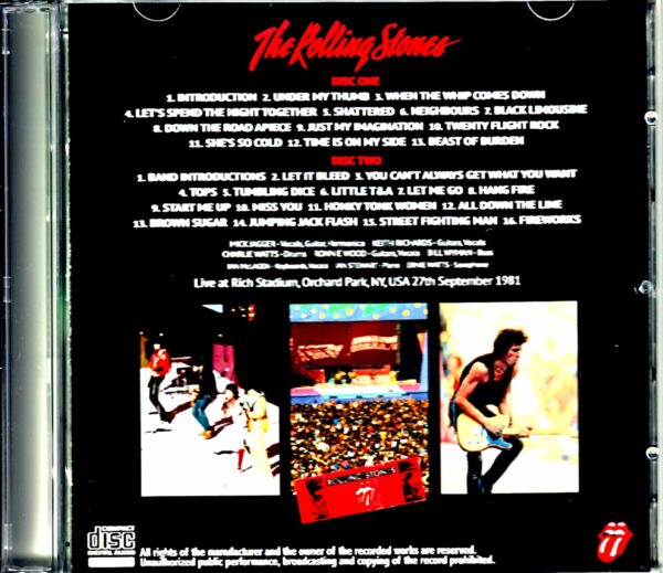Rolling Stones/NY,USDA 9.27.1981 Upgrade - Image 2