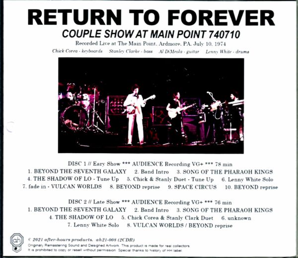 Return to Forever/PA,USA 1974 2Shows - Image 2
