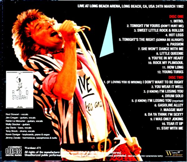 Rod Stewart/CA,USA 1982 Mike Millard 1st Generation Tapes Complete - Image 2