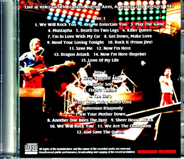 Queen/Argentina 1981 AM Radio Broadcast Edition - Image 2
