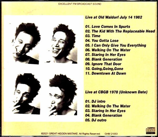 Richard Hell and the Voidoids/CA,USA 1982 & more 24bit Digital Remastered - Image 2
