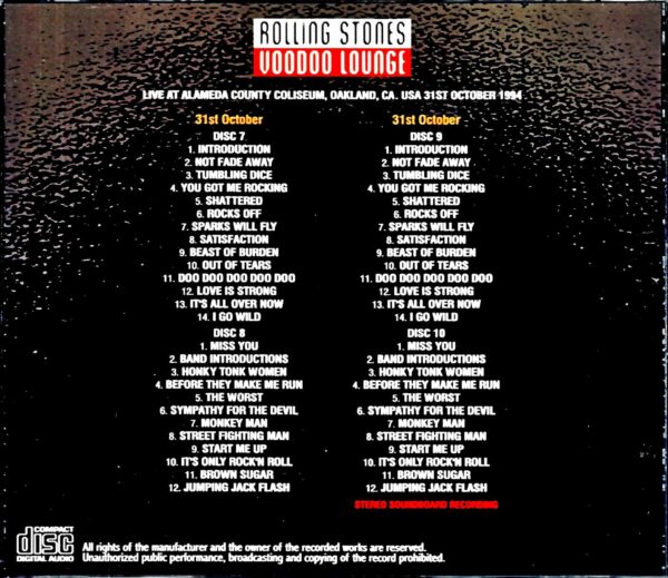 Rolling Stones/CA, USA 10.31.1994 - Image 2
