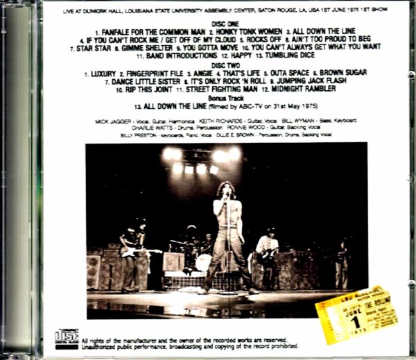Rolling Stones/LA,USA 6.1.1975 Afternoon Show Upgrade - Image 2