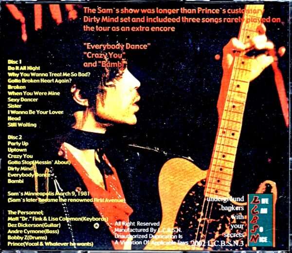 Prince/MN,USA 3.9.1981 Remastered - Image 2