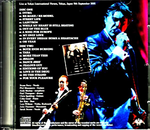 Roxy Music/Tokyo,Japan 9.9.2001 - Image 2