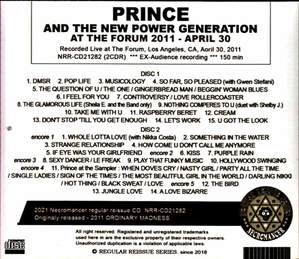 Prince and the New Power Generation/CA,USA 2011 2 Days1 - Image 2