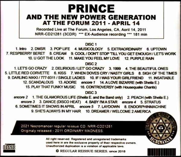 Prince and the New Power Generation/CA,USA 2011 2 Days2 - Image 2