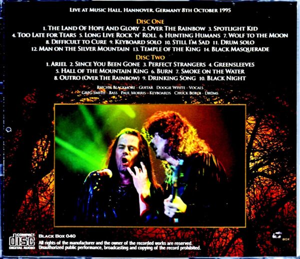 Ritchie Blackmore's Rainbow/Germany 10.8.1995 - Image 2