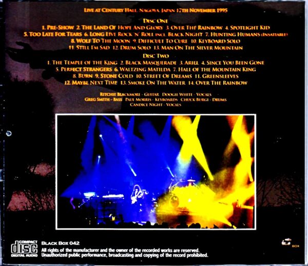 Ritchie Blackmore's Rainbow/Aichi,Japan 1995 DAT Master - Image 2