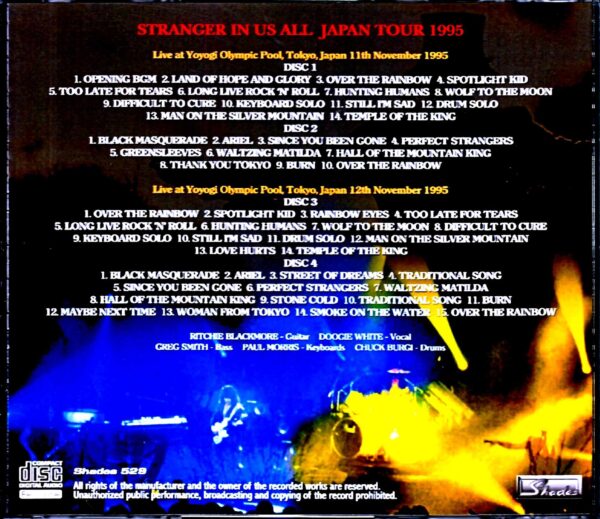 Ritchie Blackmore's Rainbow/Tokyo,Japan 1995 2Days Complete - Image 2