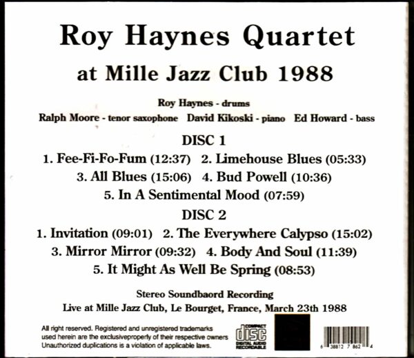 Roy Haynes Quartet/France 1988 Complete - Image 2
