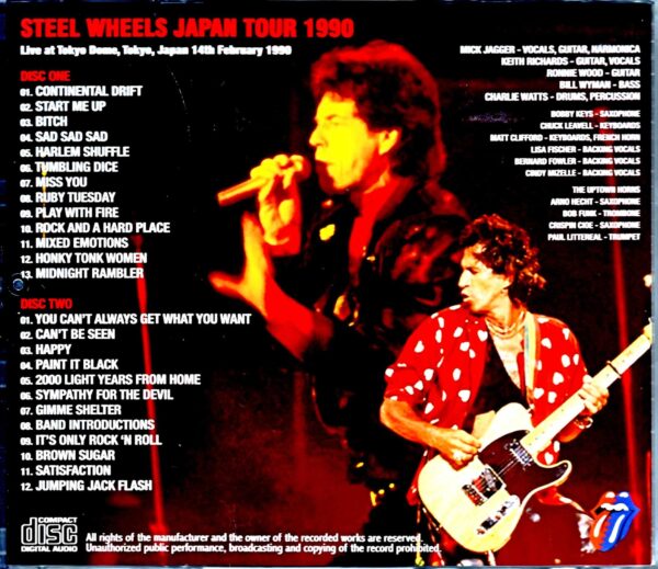 Rolling Stones/Tokyo,Japan 2.14.1990 Uncirculated Master - Image 2