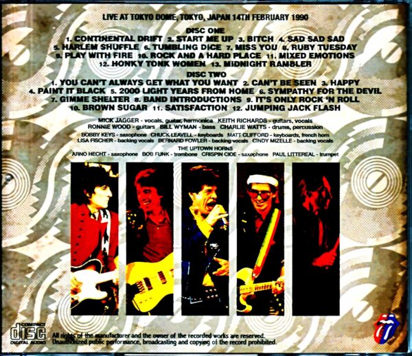 Rolling Stones/Tokyo,Japan 2.14.1990 Upgrade - Image 2