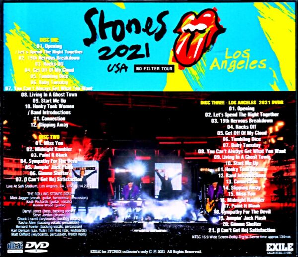 Rolling Stones/CA,USA 10.14.2021 Complete S & V - Image 2