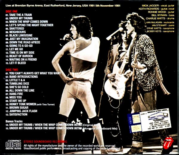 Rolling Stones/NJ,USA 11.5.1981 Remastered & more - Image 2