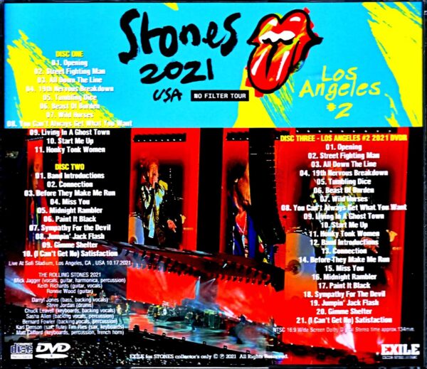 Rolling Stones/CA,USA 10.17.2021 Complete S & V - Image 2