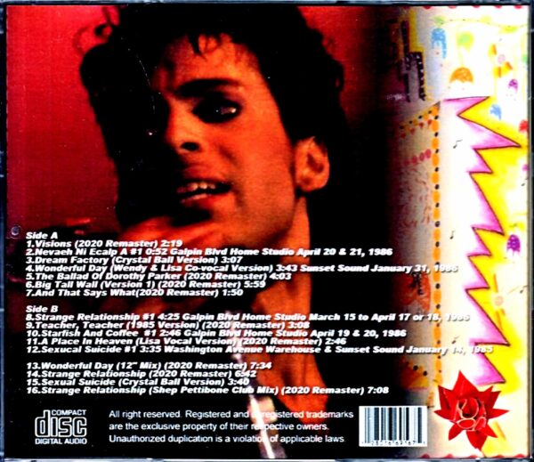 Prince & the Revolution/Dream Factory 4.22.1986 Configuration - Image 2
