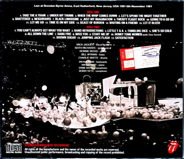 Rolling Stones/NJ,USA 11.6.1981 Upgrade - Image 2