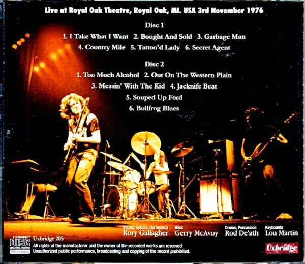 Rory Gallagher/MI,USA 1976 Complete - Image 2