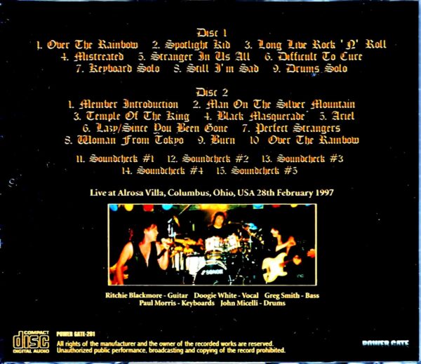 Ritchie Blackmore's Rainbow Rainbow/OH,USA 1997 Complete & Soundcheck Upgrade - Image 2
