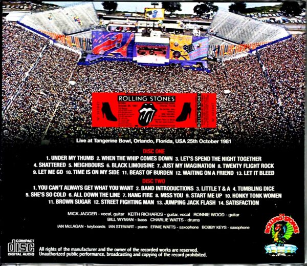 Rolling Stones/FL,USA 10.25.1981 Upgrade - Image 2