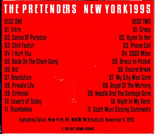 Pretenders/NY,USA 1995 Complete - Image 2