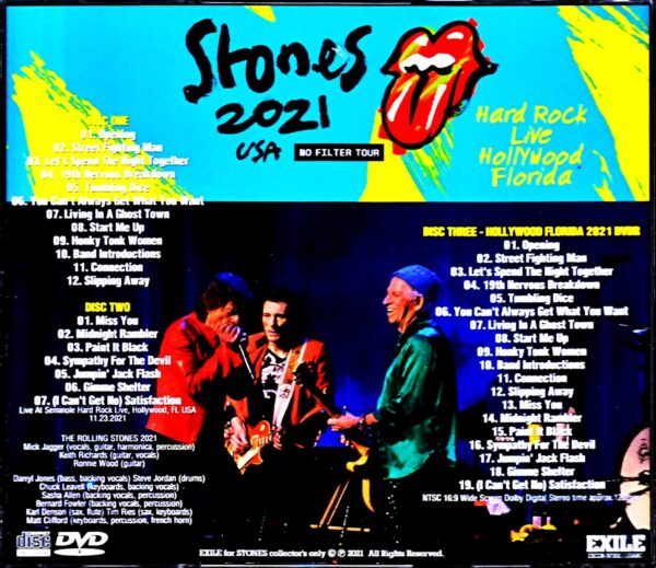 Rolling Stones/FL,USA 11.23.2021 Complete S & V - Image 2