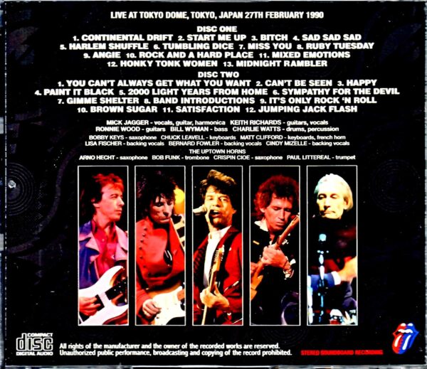 Rolling Stones/Tokyo,Japan 2.27.1990 Upgrade - Image 2