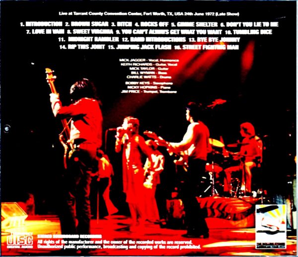 Rolling Stones/TX,USA 1972 Late Show Upgrade - Image 2