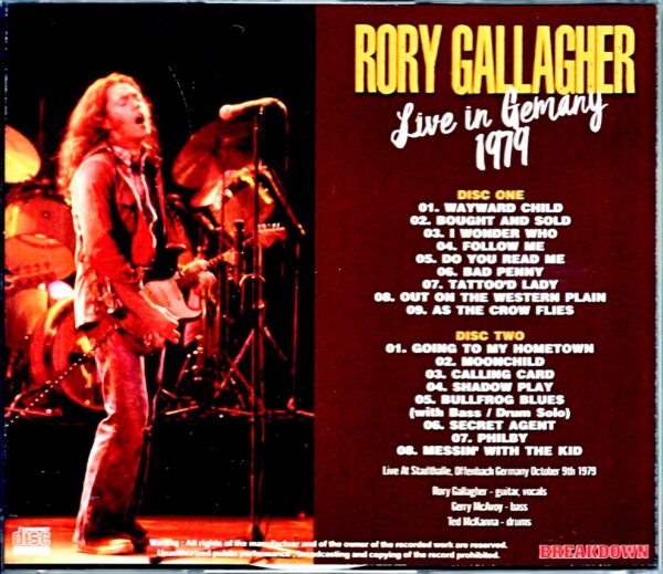 Rory Gallagher/Germany 1979 - Image 2
