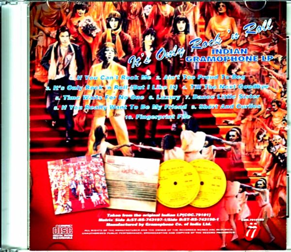 Rolling Stones/It's Only Rock 'N Roll Original Indian Gramophone LP Matrix - Image 2