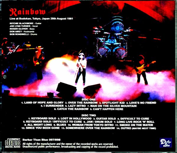 Rainbow / Tokyo, Japan 8.28.1981 - Image 2