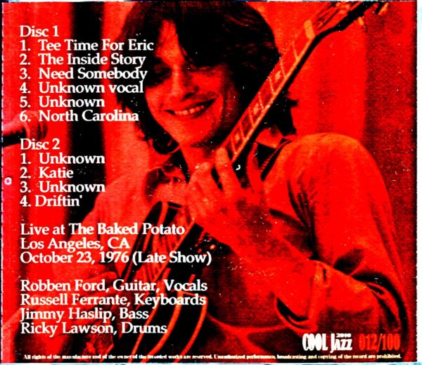 Ricky Lawson Blues Band Robben Ford Ricky Lawson Robben Ford/CA,USA 1976 Late Show - Image 2