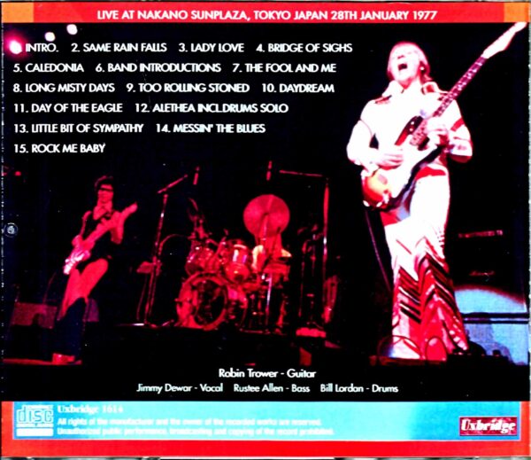 Robin Trower/Tokyo,Japan 1.28.1977 - Image 2