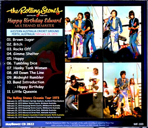 Rolling Stones/Happy Birthday Edward 1973 Australia 1973 Multiband Remaster - Image 2