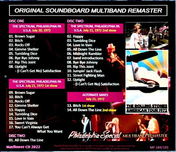 Rolling Stones Philadelphia Special Multiband Remaster PA,USA 1972 2Days Multiband Remaster