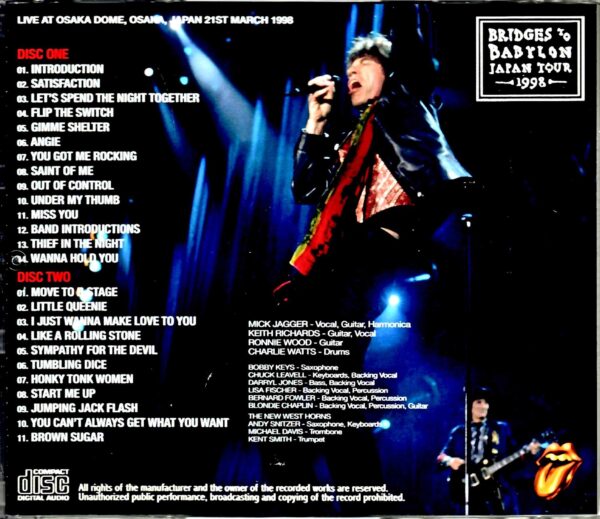 Rolling Stones/Osaka,Japan 3.21.1998 Upgrade - Image 2