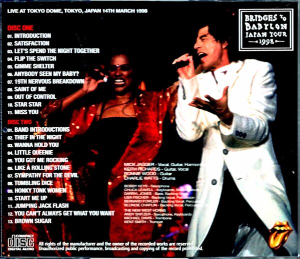 Rolling Stones/Tokyo,Japan 3.14.1998 Upgrade - Image 2