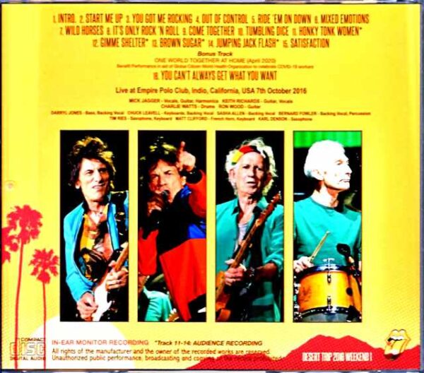 Rolling Stones/CA,USA 10.7.2016 IEM Matrix Edition - Image 2