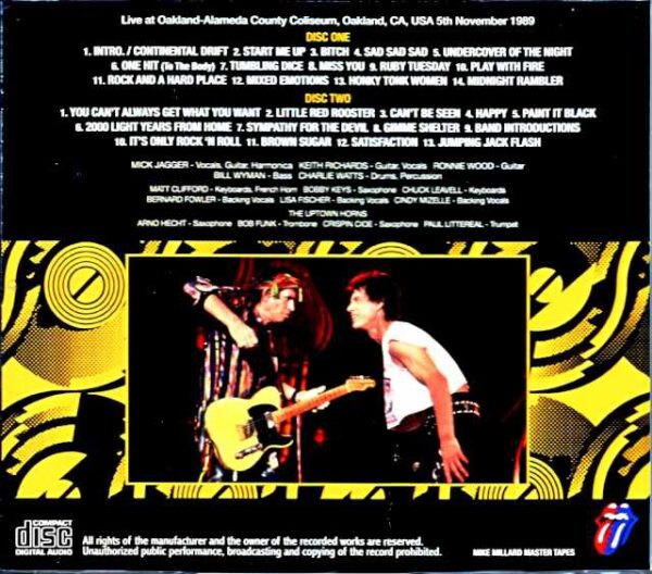 Rolling Stones/CA,USA 11.5.1989 Mike Millard Master Tapes - Image 2