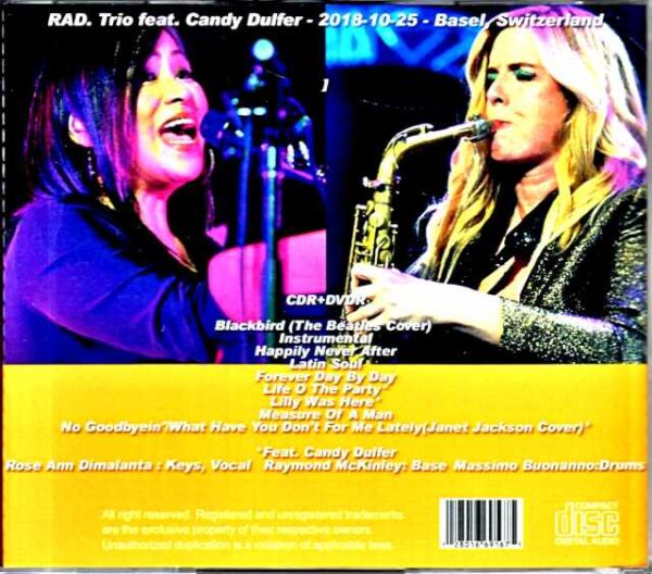 RAD. Trio Candy Dulfer Candy Dulfer/Switzerland 2018 S & V - Image 2