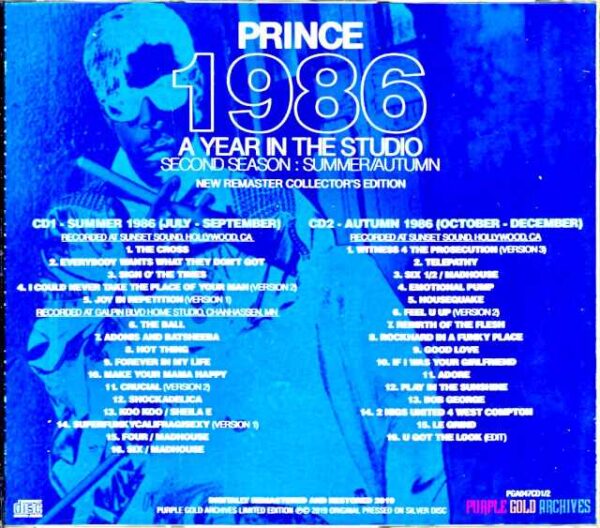 Prince/1986 Year in the Studio Summer to Autumn - Image 2
