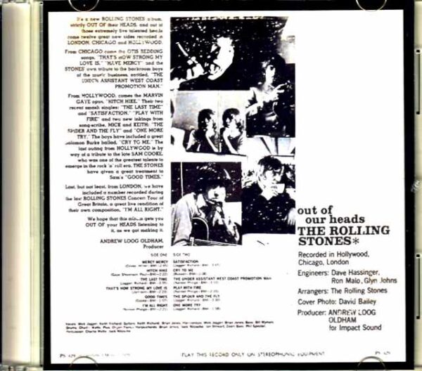 Rolling Stones/Out of Our Heads Original US LP - Image 2