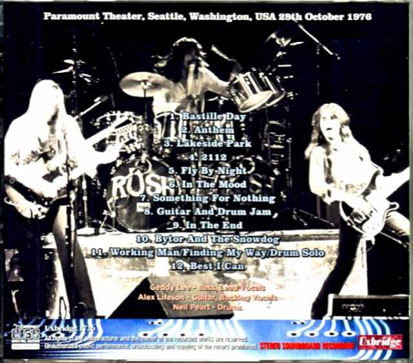 Rush/WA,USA 1976 Soundboard - Image 2