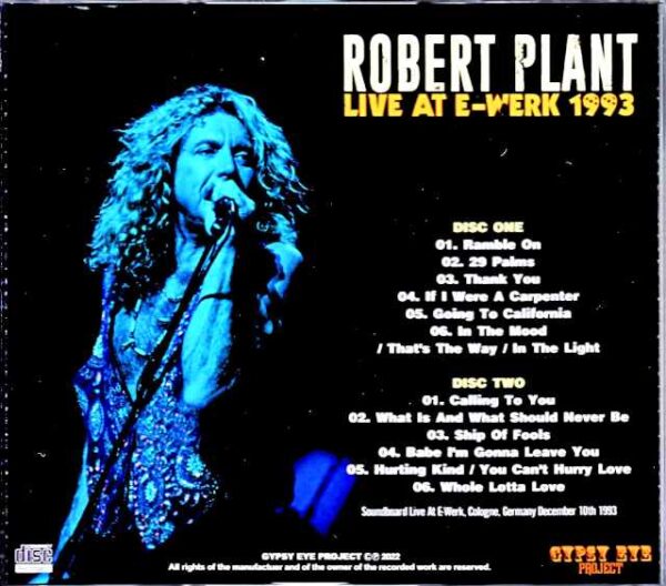 Robert Plant/Germany 1993 - Image 2